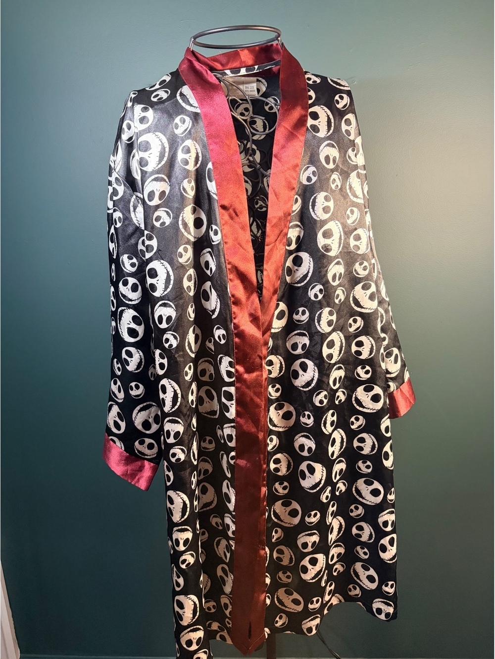 Disney The Nightmare Before Christmas Jack Skellington Satin Kimono Robe